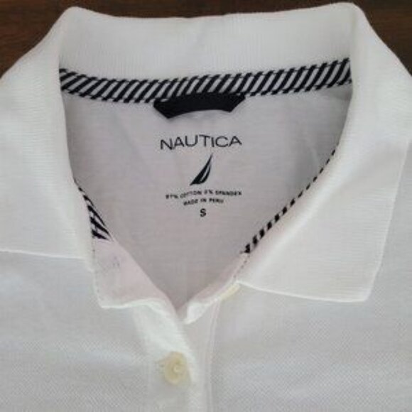Nautica White Polo Golf Shirt Women's Size Small - Picture 1 of 7
